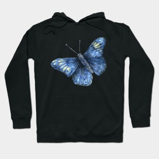 blue butterfly Hoodie